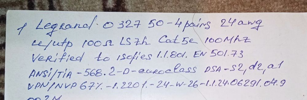 Кабель Legrand 4пары 96м. медь