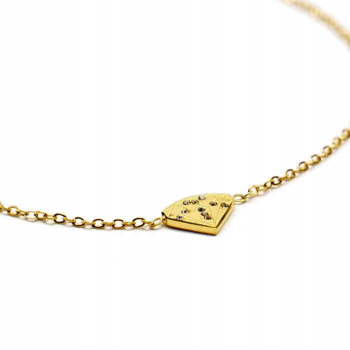 Bransoletka Delikatna Brylant Cyrkonie Złota Stal 574