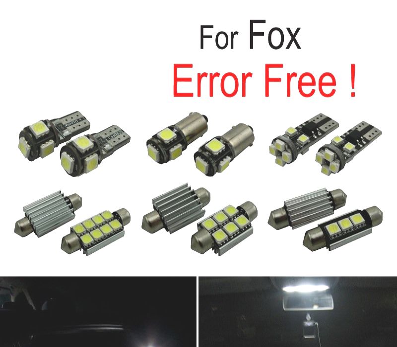 KIT COMPLETO DE 8 LAMPADAS LED INTERIOR PARA VOLKSWAGEN VW FOX 04-14