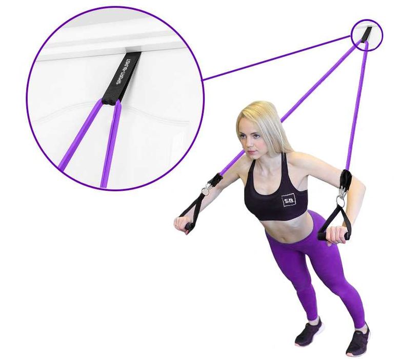 Uchwyt drzwiowy do taśm i gum treningowych zaczep kotwica na drzwi ŁDZ