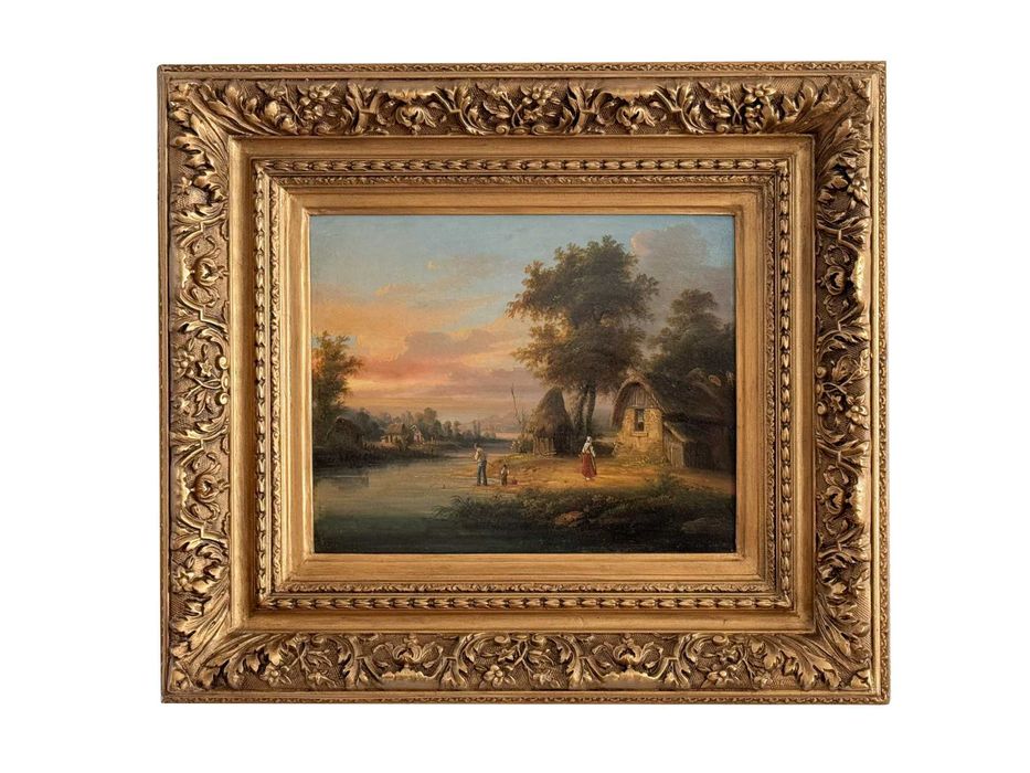 Pintura família Henri Desfontaines Barbizon | século XIX