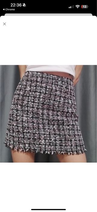 Юбка твідова , спідниця h&m