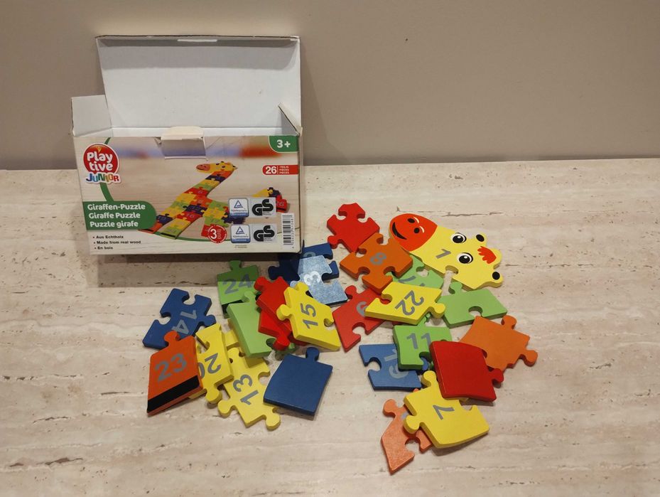 drewniane puzzle Duża żyrafa