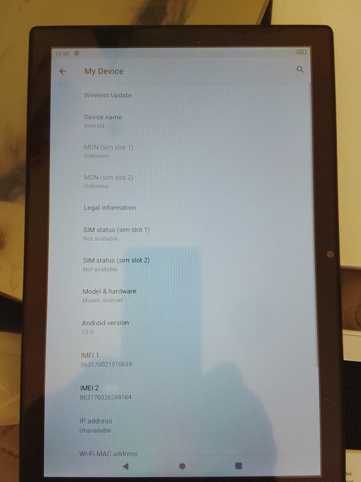 планшет. 6+2gb. 64gb.
