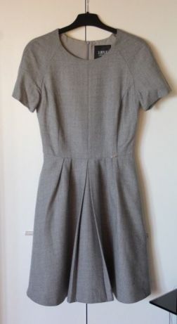 Simple sukienka wełniana szara suknia 34 xs 36 s wełna suknia