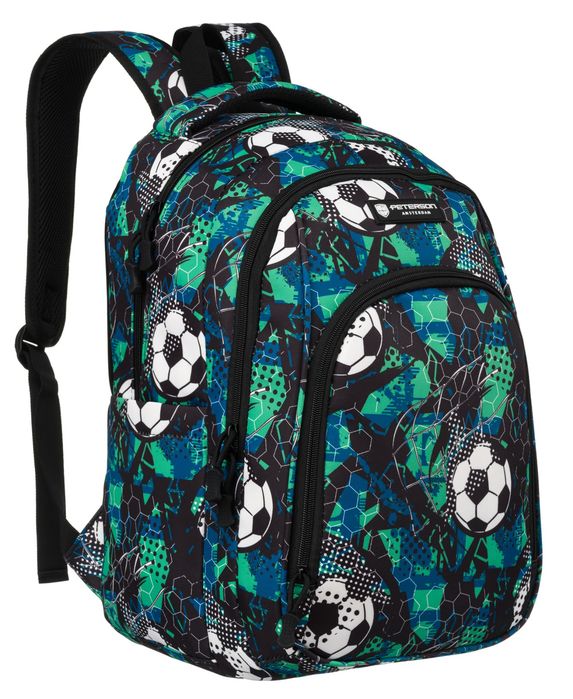 Plecak szkolny Peterson 25 l z portem USB na laptopa