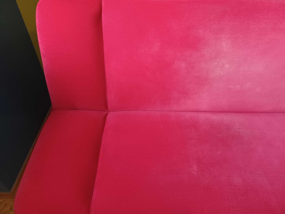 Kanapa wersalka dwuosobowa Bajka Bodzio czerwona używana dobry stan