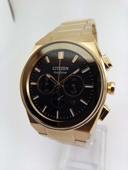 Японские часы Citizen Eco-Drive CA4582-54E - сапфир, солнечная батарея, хронограф