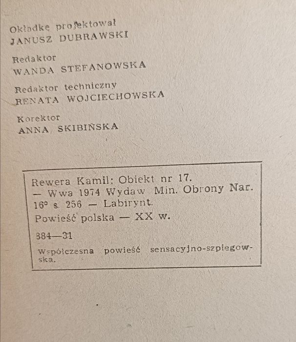 Obiekt nr 17 - książka