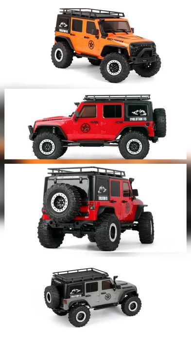 Carro telecomandado RC Jipe Rubicon Rock Crawler RGT 86100 V3 1:10 4x4 2 velocidades