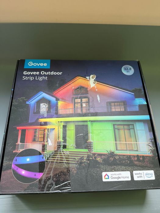Govee Outdoor Strip Light 10m RGB Smart LED zasilacz komplet
