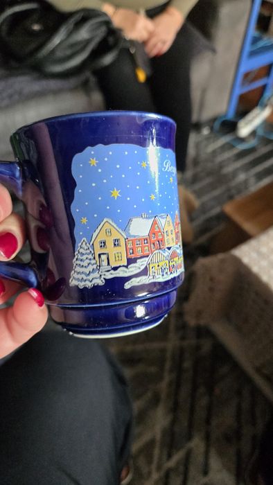 Kubek kobaltowy Świąteczny.