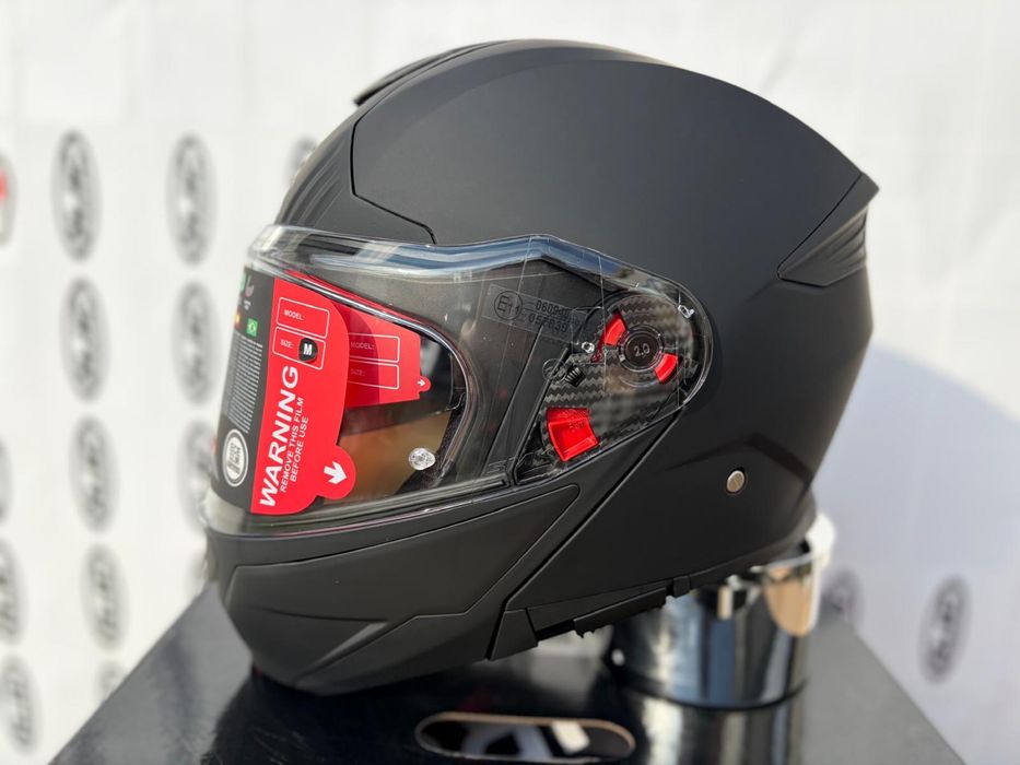 Kask motocyklowy szczekowy SMK Gullwing czarny rozmiar M, Bledna,ECE06