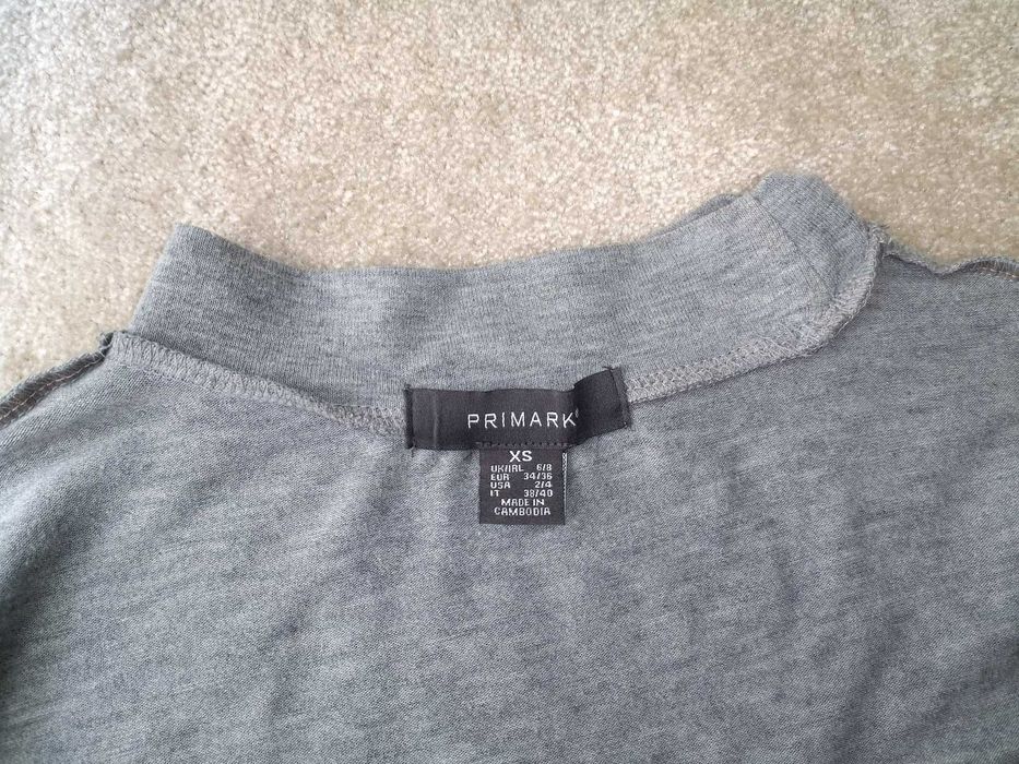 Szary golfik na długi rękaw Primark 34 XS golf siwy