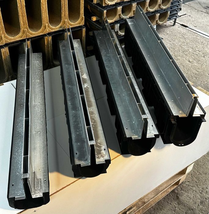 Odwodnienie liniowe B 125 14,5x20cm PP z rusztem SZCZELINOWYM OCYNK!