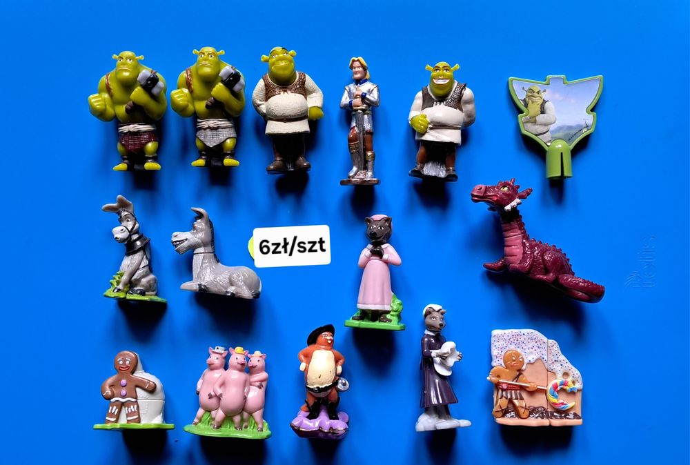 Figurki z jajek kinder Shrek , Rio , Iniemamocni, Asterix