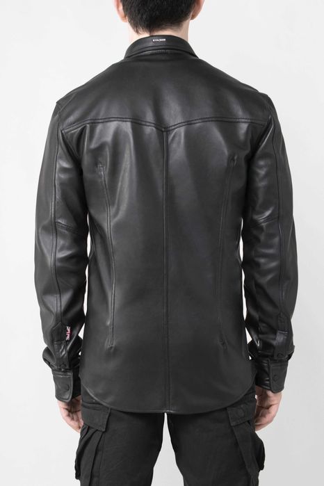 Boda Skins - Leather Shirt / Koszula Skórzana (Skóra Owcza) Biker - L