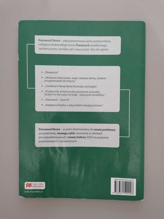 Password Reset B1+ Student's Book