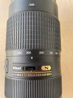 Lente NIKON ZOOM AFS 80-400MM VR F:4.5-5.6G ED N