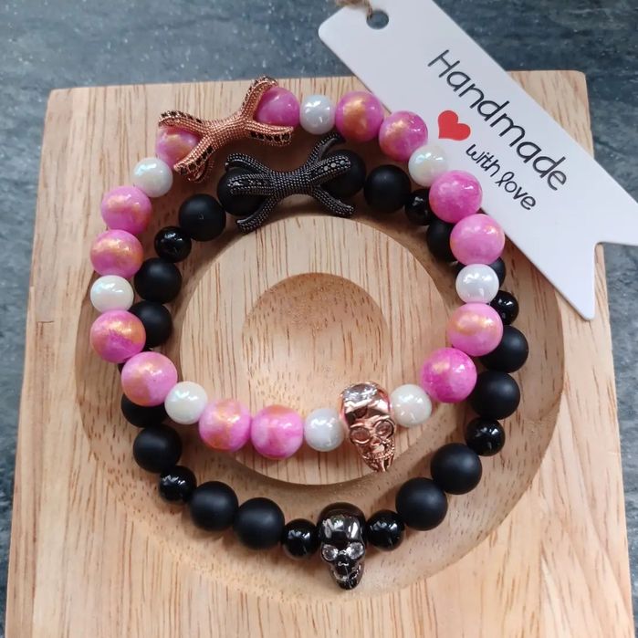 Bransoletki z kamienia naturalnego dla niej i dla niego Handmade
