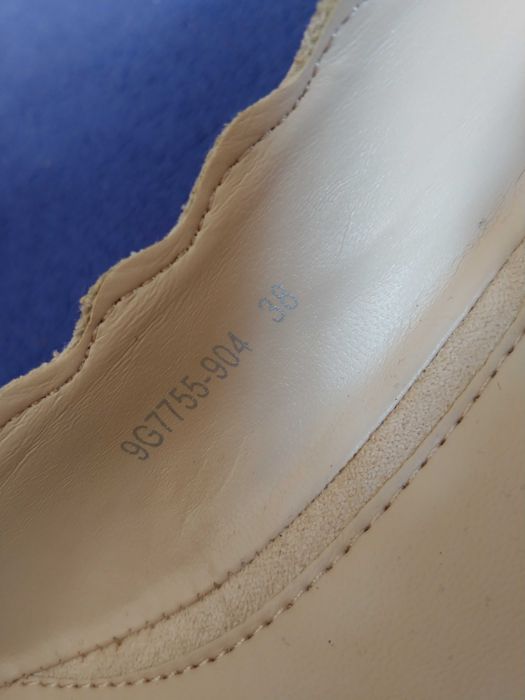 Baleriny buty skóra 38 molye beżowe