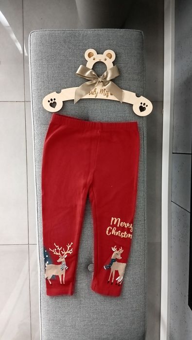 Legginsy świąteczne r.92/98 (24-36m)
