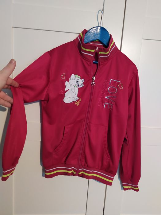 Bluza na suwak różowa kotka arystokratka 134/140