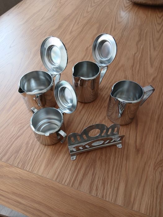 Serviço de café/chá em inox..