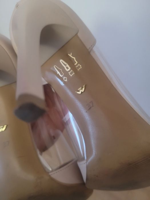 Czulenka szpilki Wojas nudę beige przezroczyste do biura 37