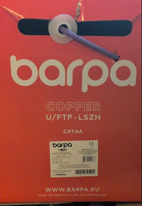 Cabo Barpa Cat.6A U/FTP LSZH