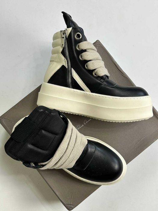 rick owens ギンプフーディ Rick Owens Geobasket double bumper jumbo laces drkshdw кеди кеды