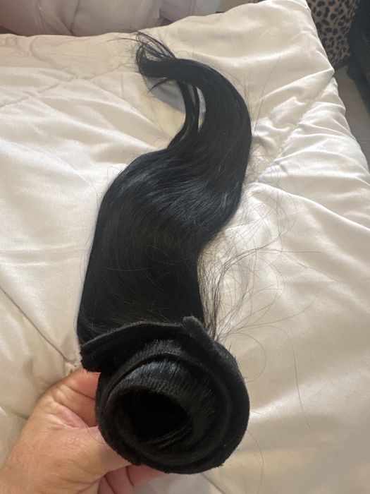 Cabelo humano 47 cm 150 gramas escuro