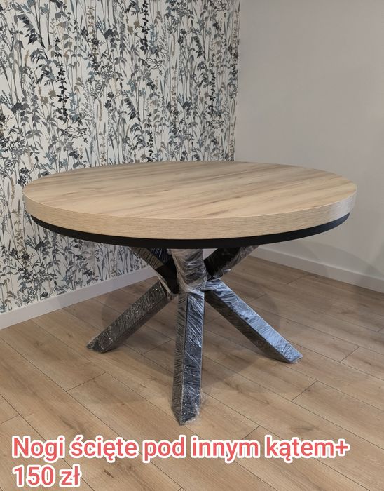 Stół okrągły rozkładany
