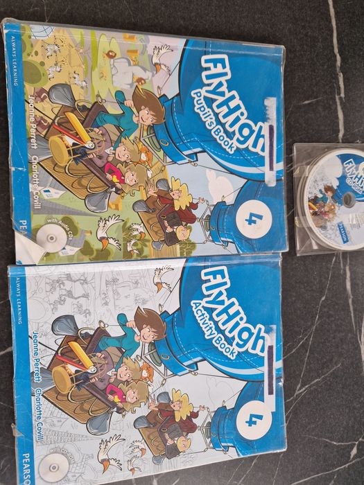 Учебники,  рабочие тетради + диски Fly High (оригинал) 2-4части