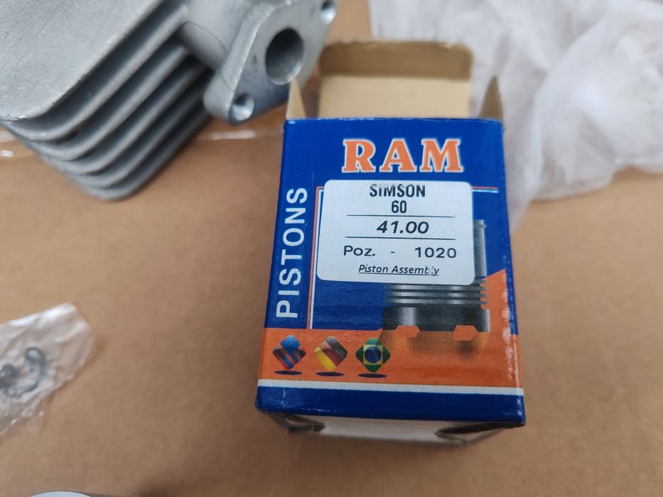 Cylinder Simson S51,S60 z tłokiem i pierścieniami i sworzniem 41mm komplet nowy