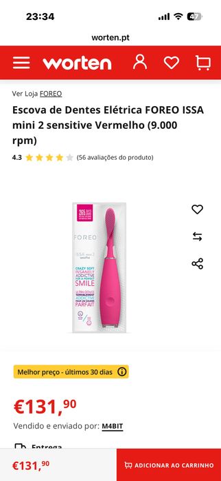 Escova de dentes Foreo Issa 2 mini!