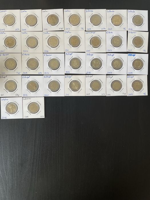 Moedas comemorativas 2€ circuladas