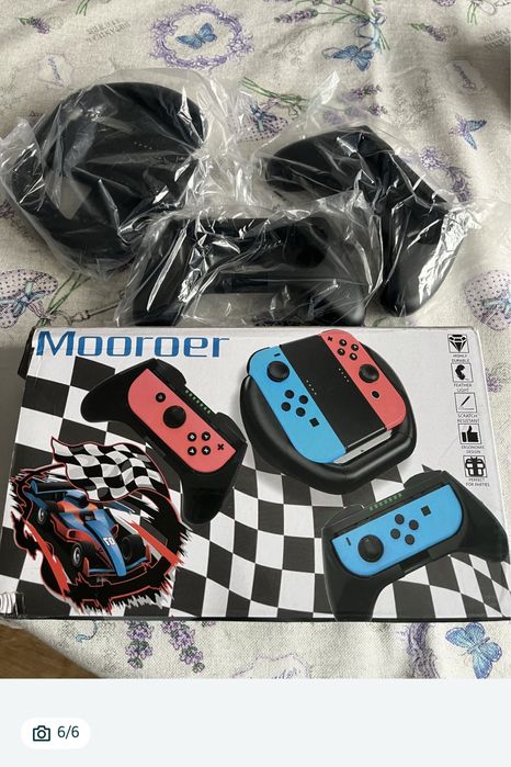 Mooroer Grips do Nintendo Switch/Switch OLED Joy-Cons kontroler