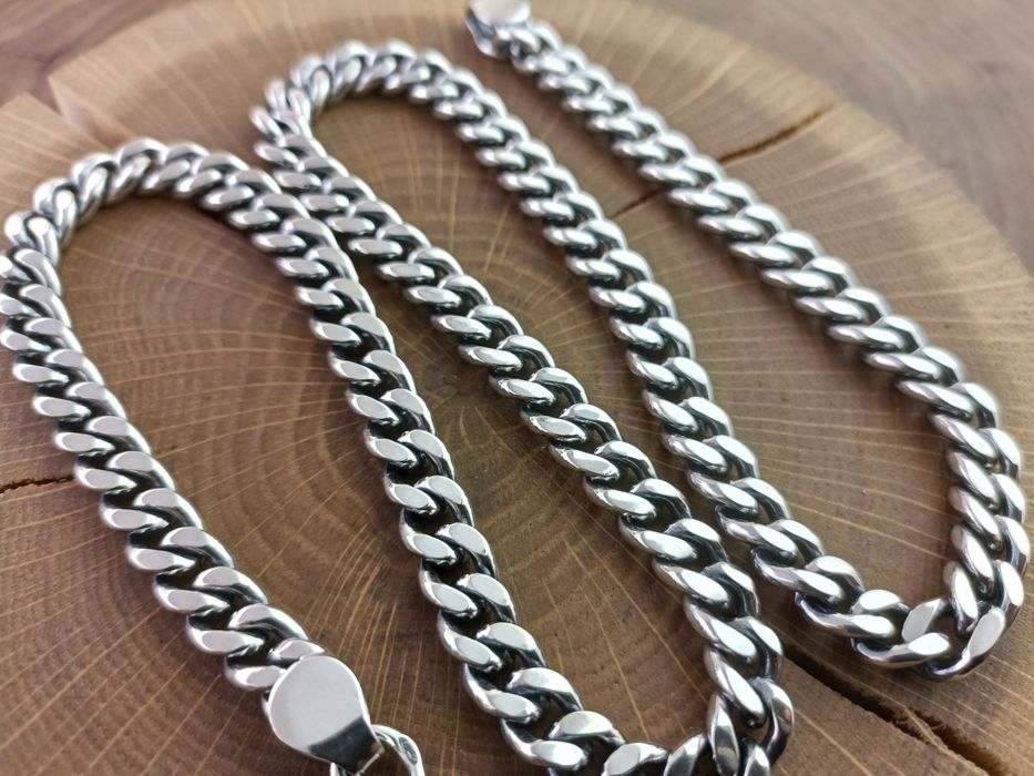 Серебряная цепь Панцирная, цепочка мужская. Срібний чоловічий ланцюг