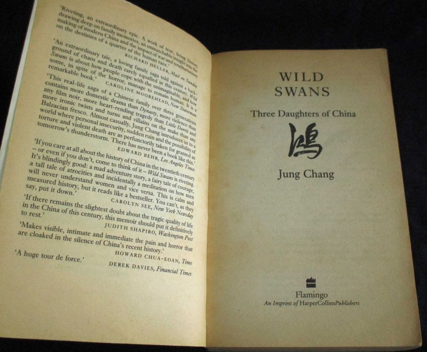 Livro Wild Swans Three Daughters of China Jung Chang