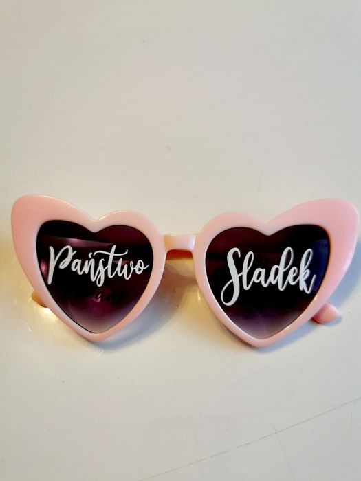 Okulary ślubne z napisem