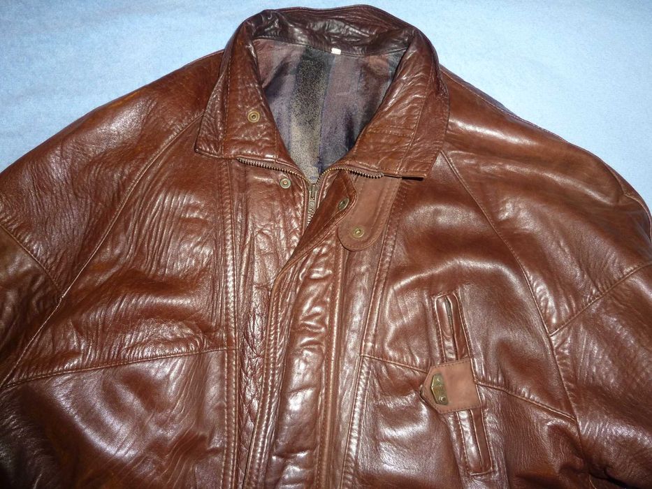 Parka usada em pele castanha 54 - SALDO