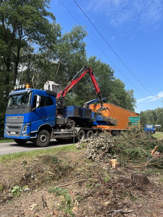 Czyszczenie działek wycinka drzew rębak Najtaniej kompleksowo zwyżka