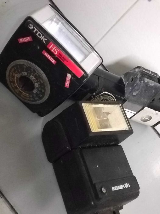 Flash máquina fotográfica antigo para coleção ou peças