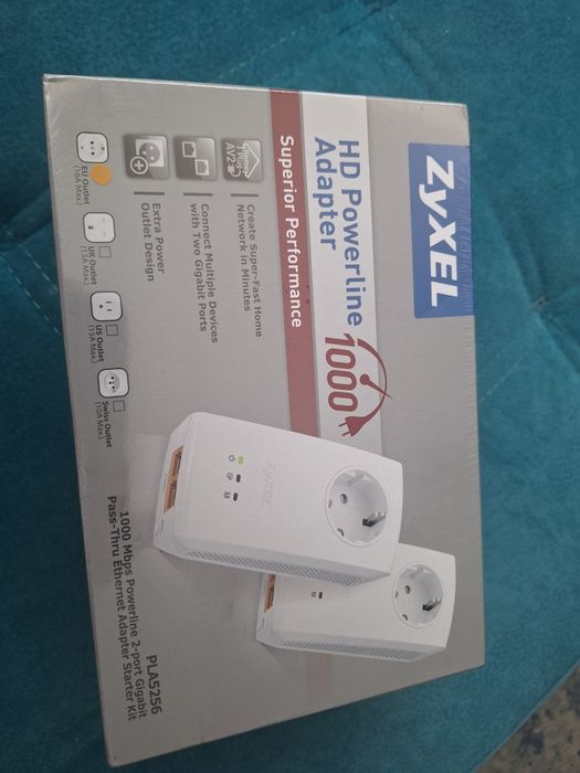 ZyXEL PLA5256 Powerline AV2 1000 Mbps Kit (2 Adaptadores) - Novo Selado