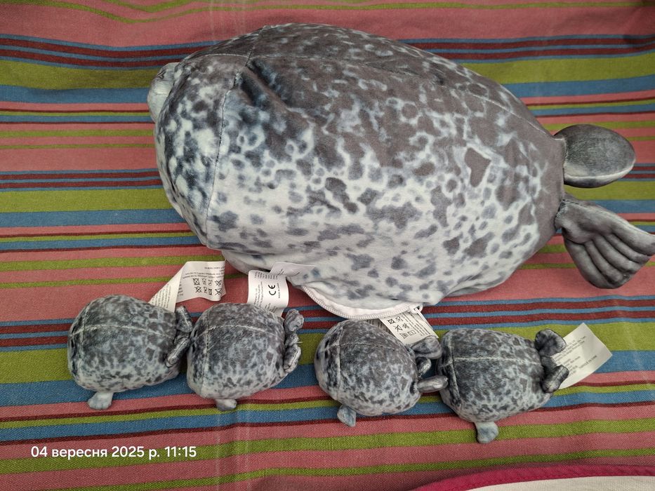 Тюлень и 4 тюленята 40 см мягкая игрушка