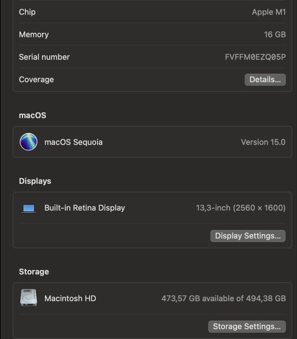 MacBook Pro 13” M1 — 16GB RAM | 512GB SSD | Perfeitas condições