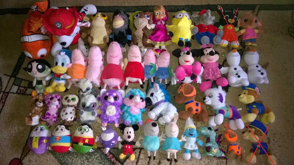Pluszaki maskotki zabawki Psi patrol Peppa Nemo i inne