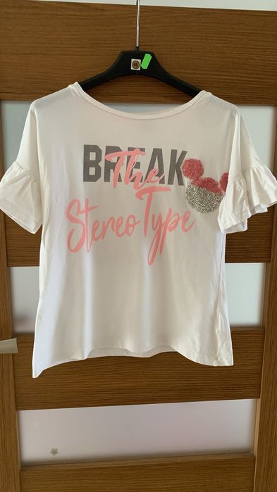 Biała bluzeczka dla dziewczynki 146