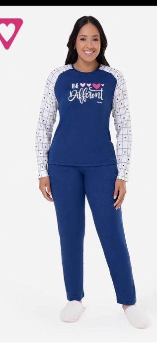 Pijama canelado super confortável